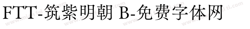 FTT-筑紫明朝 B字体转换